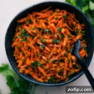 French Carrot Salad ready to serve
