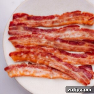 Crispy baked bacon strips