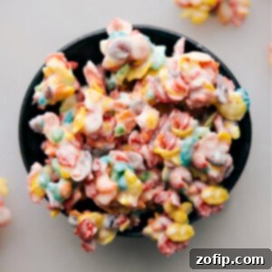 Fruity Pebble Crunch Candy in a bowl
