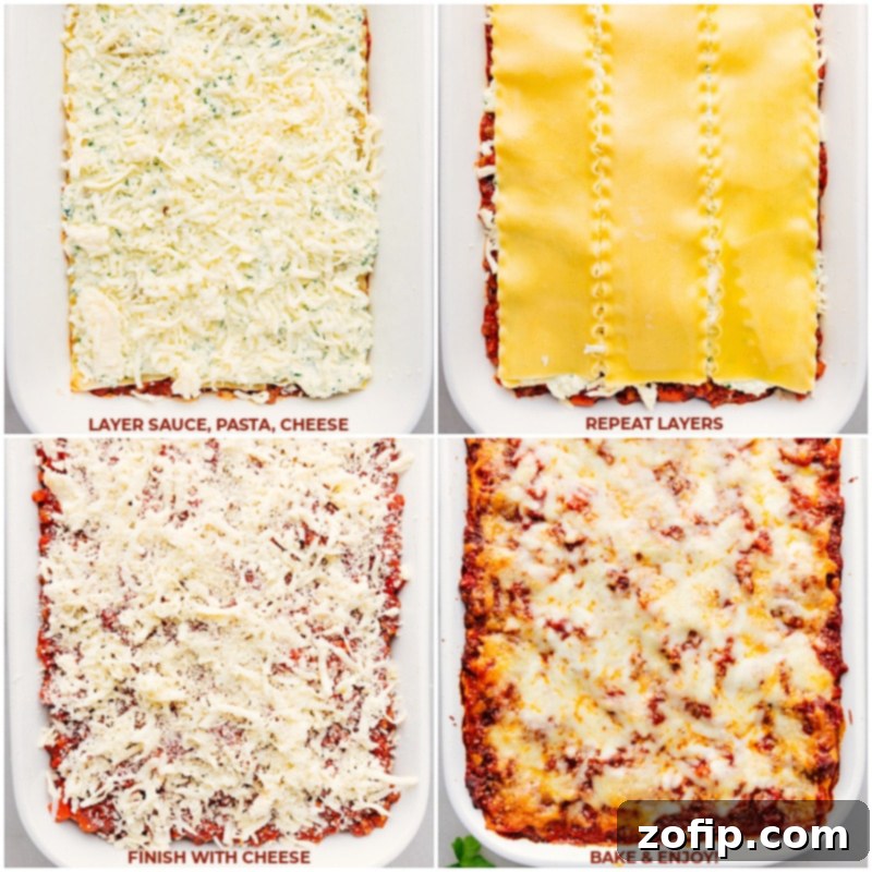 Demonstrating how to make Lasagna by layering ingredients in a 9x13 dish.