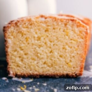 Zesty Lemon Loaf 3 The finished Iced Lemon Bread loaf