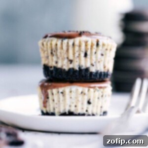 Delicious Mini Oreo Cheesecakes with Chocolate Ganache
