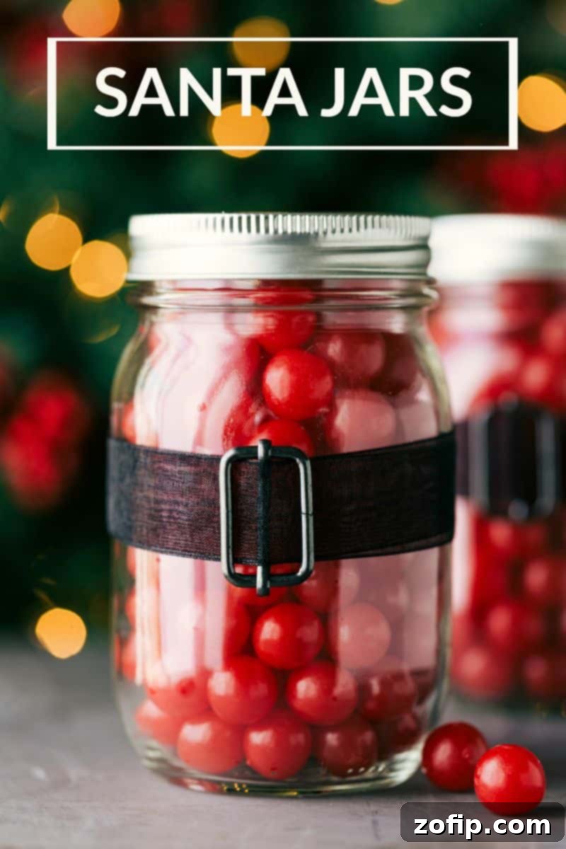 Image of the Santa jars for Christmas gifts