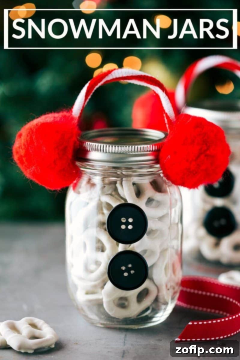 Image of the snowman jars for unique holiday gifts