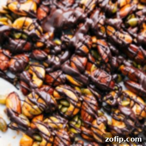 Healthy Nut Bark on a tray ready to be enjoyed.