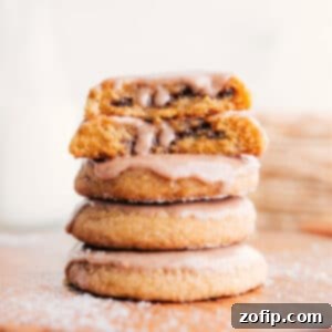 Delicious Brown Sugar Pop-Tart Cookies with a sweet glaze.