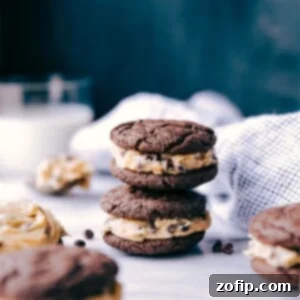 Finished Homemade Cookie Dough Oreos, showcasing their delicious appeal.