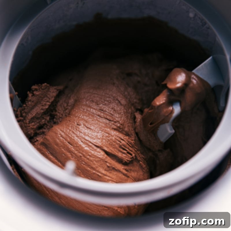 The absolute best Healthy Ice Cream made with wholesome, nutritious ingredients, and no frozen bananas! Recipe via Chelseasmessyapron.com #dessert #best #quick #easy #simple #lowcalorie #clean #whole #chocolate #sweetpotatoes #healthy #icecream Healthy Ice Cream being placed into the freezer for firming