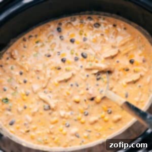 Creamy Chicken Corn Chowder 3 A bowl of creamy Slow Cooker Chicken Corn Chowder.