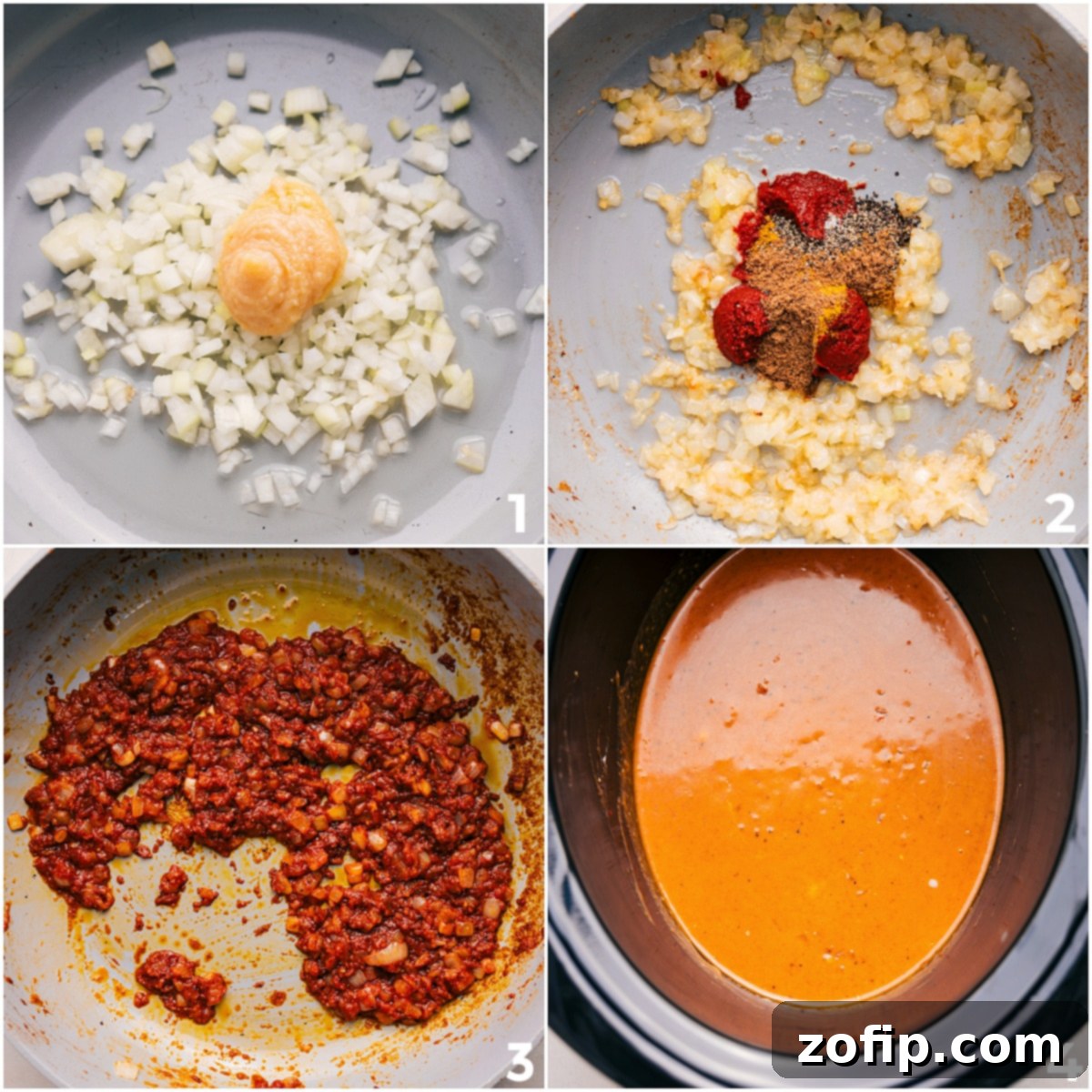 How To Make Crockpot Curry Chicken Sautéed onions, garlic, ginger, and seasonings added to the slow cooker with coconut milk for this Slow Cooker Curry Chicken.