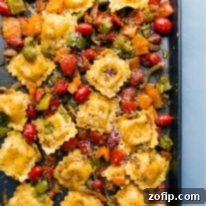 Pesto Ravioli and Veggies