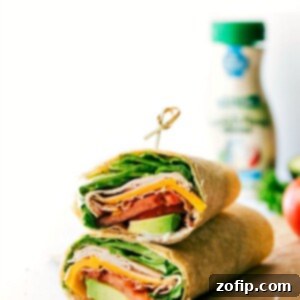 Green Goddess Turkey Wrap 2 Turkey Avocado Wrap