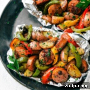 Foil Pack Italian Sausage and Veggies recipe image