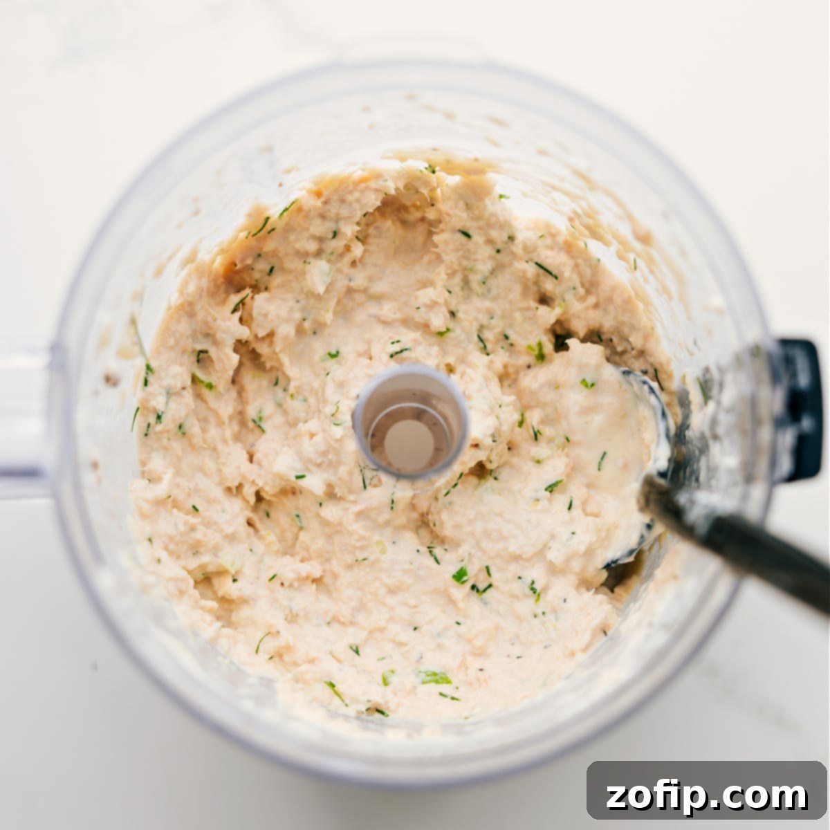 How To Make The Viral Tunacado All the ingredients blended together in a food processor to create the creamy, herby Tunacado filling.