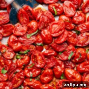 Garlic Herb Roasted Cherry Tomatoes 3 Delicious Roasted Cherry Tomatoes, a simple yet flavorful topping for many dishes.