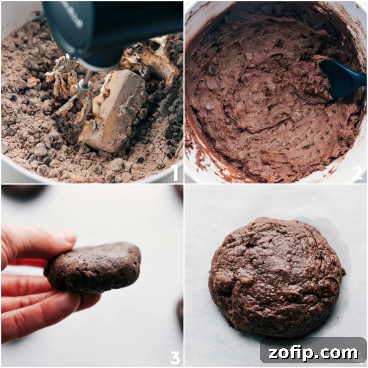 Mixing and baking the Buckeye Brownie Cookies.
