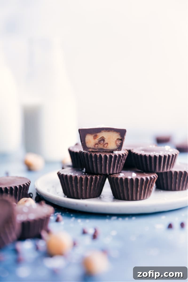 Delicious Homemade Cookie Dough Cups, a no-bake chocolate and edible cookie dough treat