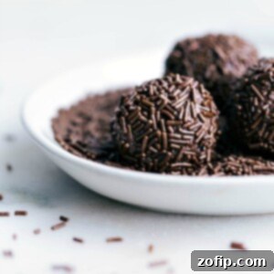 Heavenly Brigadeiros 3 A plate of freshly made Brigadeiros, ready to be enjoyed.