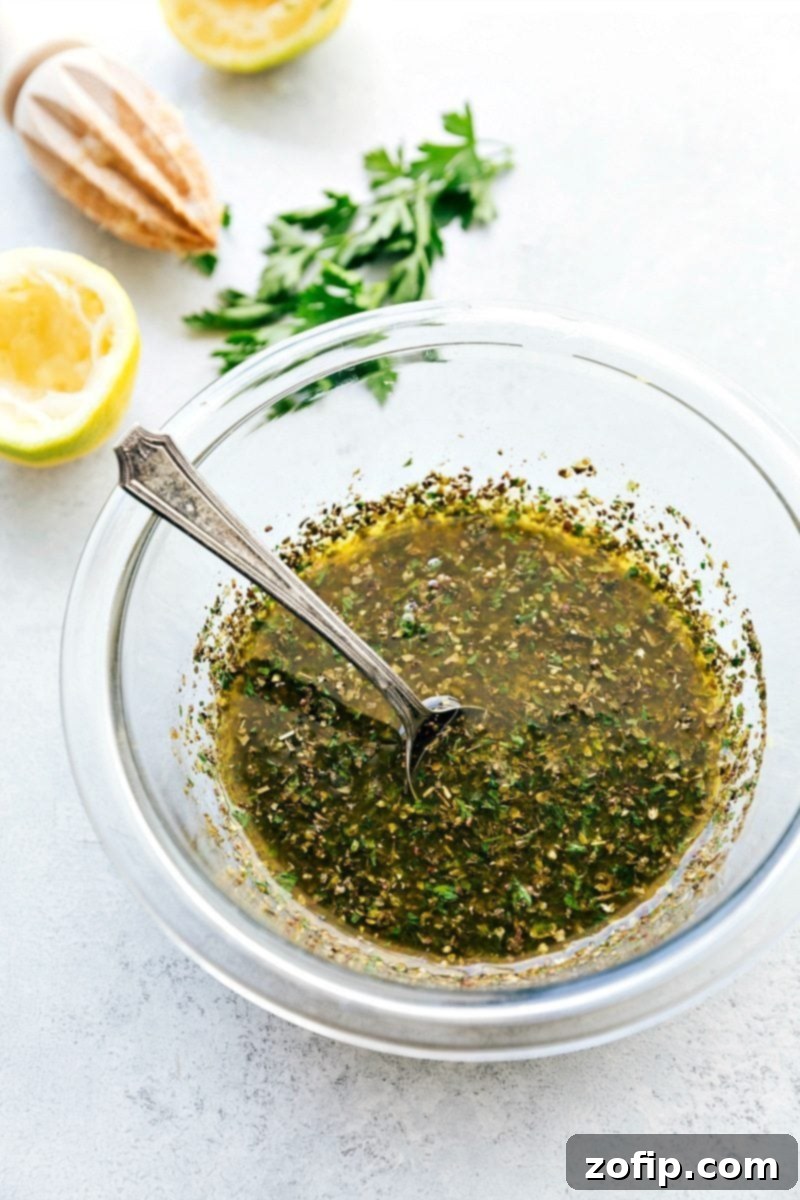 The best steak marinade recipe for juicy, delicious steak Overhead shot of rich, savory steak marinade in a bowl, ready to infuse flavor