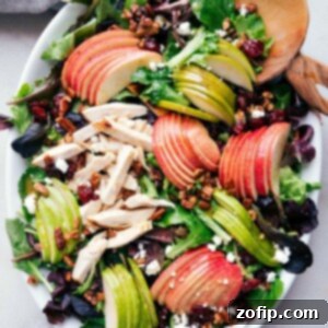 Bowl of refreshing apple salad, beautifully prepared and ready to be served.