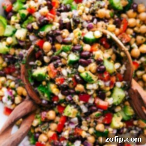 A bowl of delicious Italian Garbanzo Bean Salad