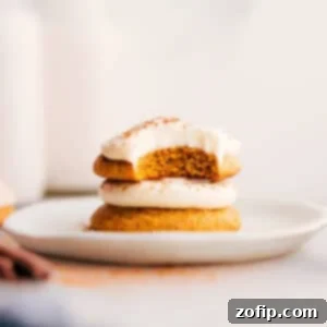 Soft Pumpkin Cookies with Cream Cheese Frosting