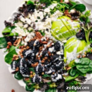 A vibrant bowl of Blackberry Salad.