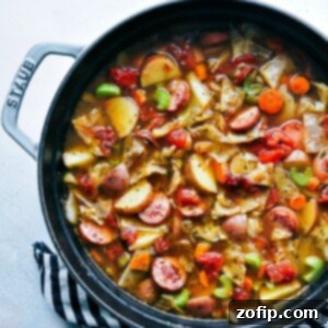Sausage, Potato, and Cabbage Soup