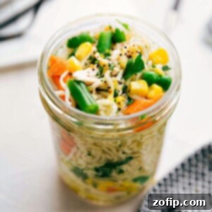 Creative Instant Noodle Transformations 4 Chicken & Veggie Noodle Soup in a jar
