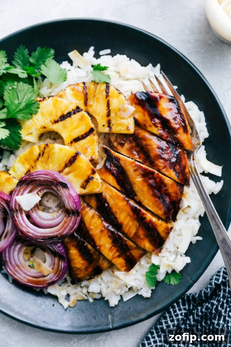 Teriyaki Chicken Over Coconut Rice Teriyaki chicken over coconut rice.
