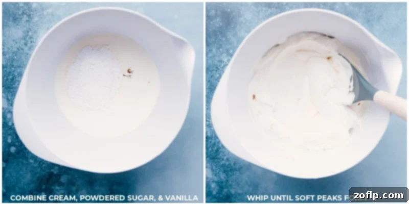 Close-up shot of heavy cream being whipped in a stand mixer, transforming into soft, fluffy whipped cream.