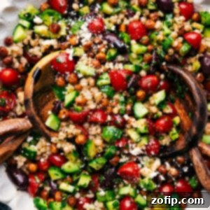 The finished Mediterranean Chickpea Salad