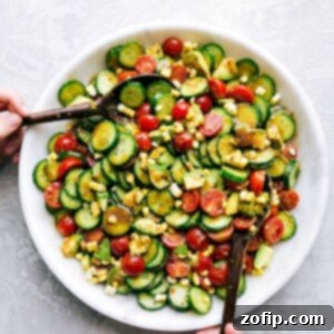 Crisp Cucumber Delight 2 A vibrant bowl of Cucumber Salad with corn, avocado, and tomatoes