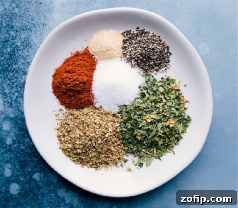 Close-up image of the dry seasoning blend used for the Sausage Kabobs