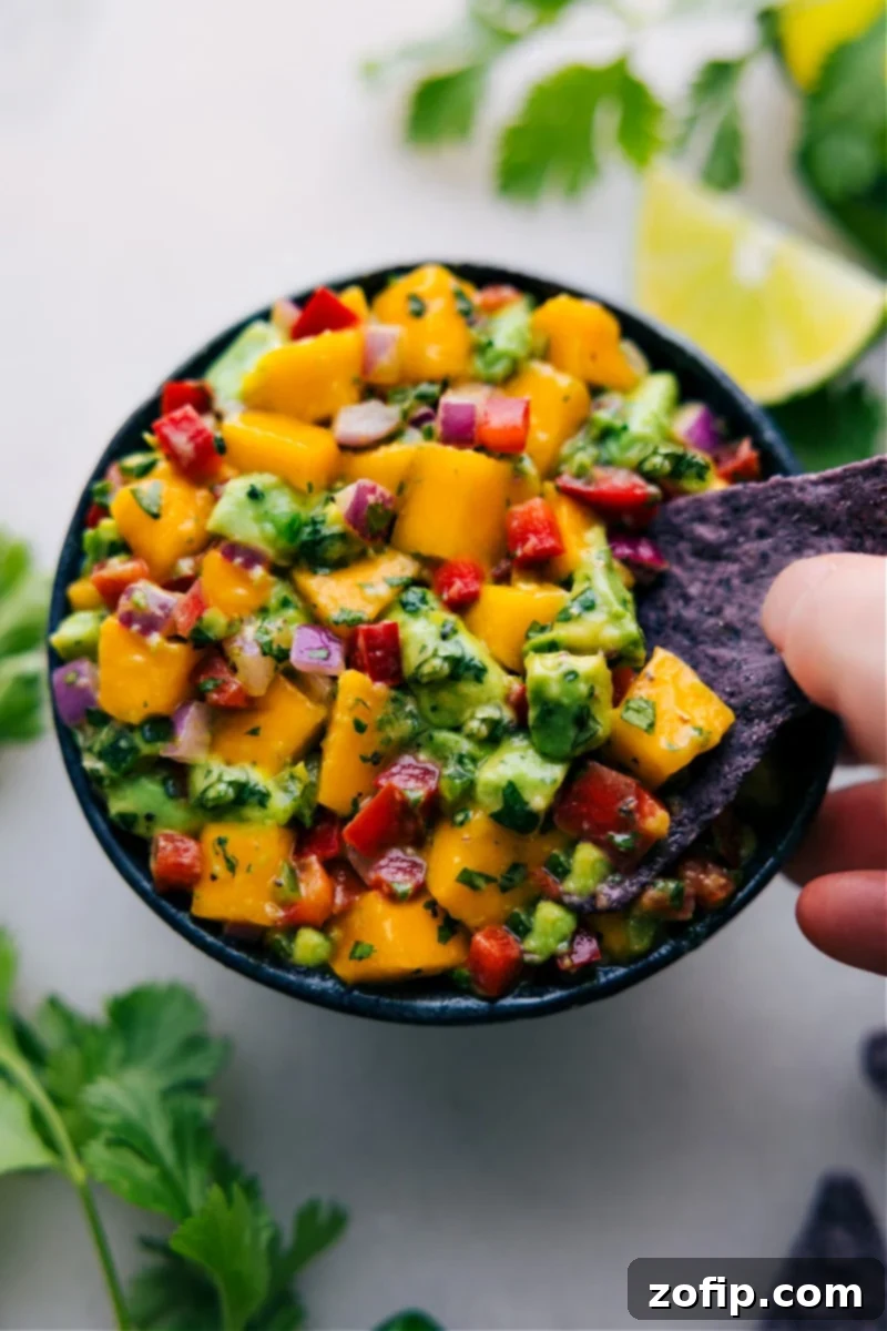 The Ultimate Fresh & Easy Mango Salsa A vibrant bowl of fresh Mango Salsa, ready to be served