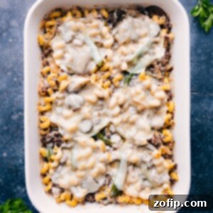 Finished Philly Cheesesteak Pasta Bake