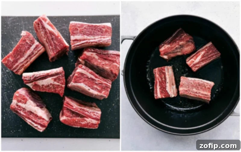 A savory, hearty meal of perfectly seasoned Short Ribs with veggies and a delicious gravy! Step-by-step photos and an EASY foolproof crockpot short rib recipe. Beef short ribs with tender vegetables and a rich brown gravy