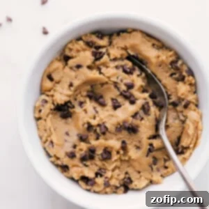 Edible Cookie Dough Recipe in a bowl ready to be enjoyed.