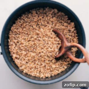 Perfectly cooked, fluffy quinoa in a serving bowl.