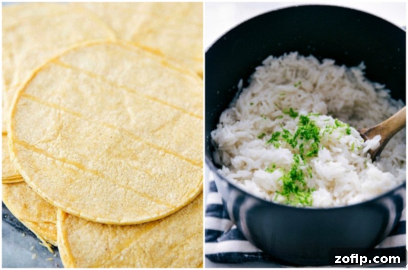 Vegetarian Fajitas components prepped, ready to be served in a tortilla or over rice.