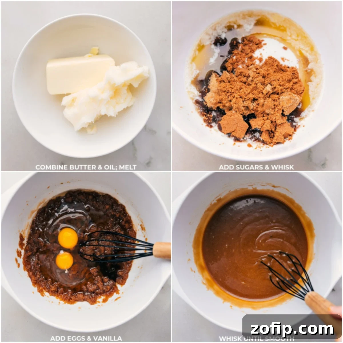 A large bowl filled with perfectly mixed coconut oil chocolate chip cookie dough, featuring visible chocolate chips.