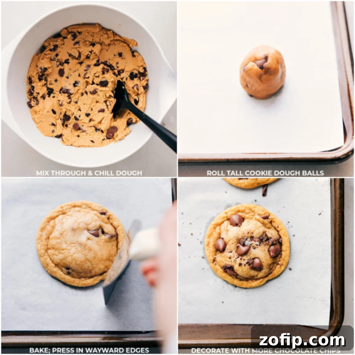 A stack of golden-brown coconut oil chocolate chip cookies with melted chocolate, ready to be enjoyed.