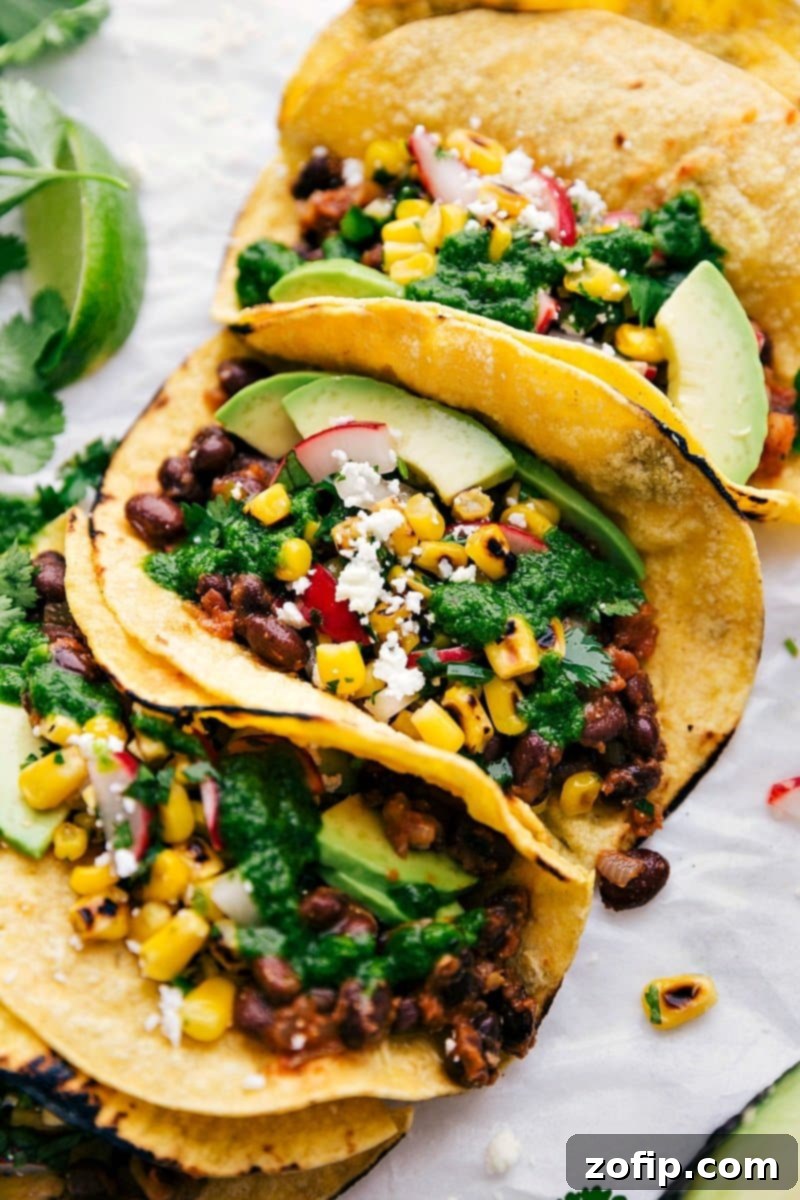 Overhead image of Healthy Tacos.