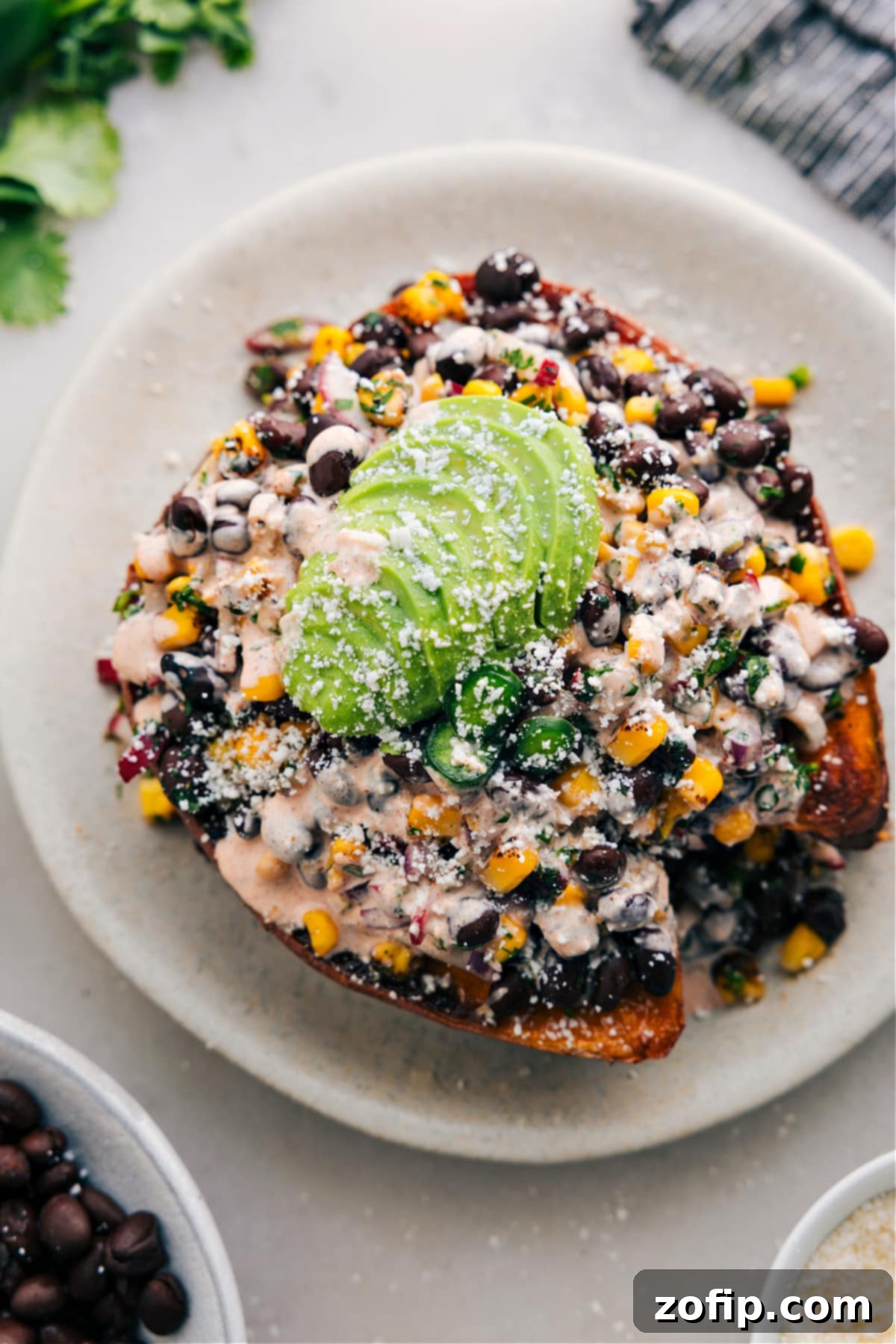 Southwestern Stuffed Sweet Potatoes Southwestern Stuffed Sweet Potatoes, colorful and enticing.