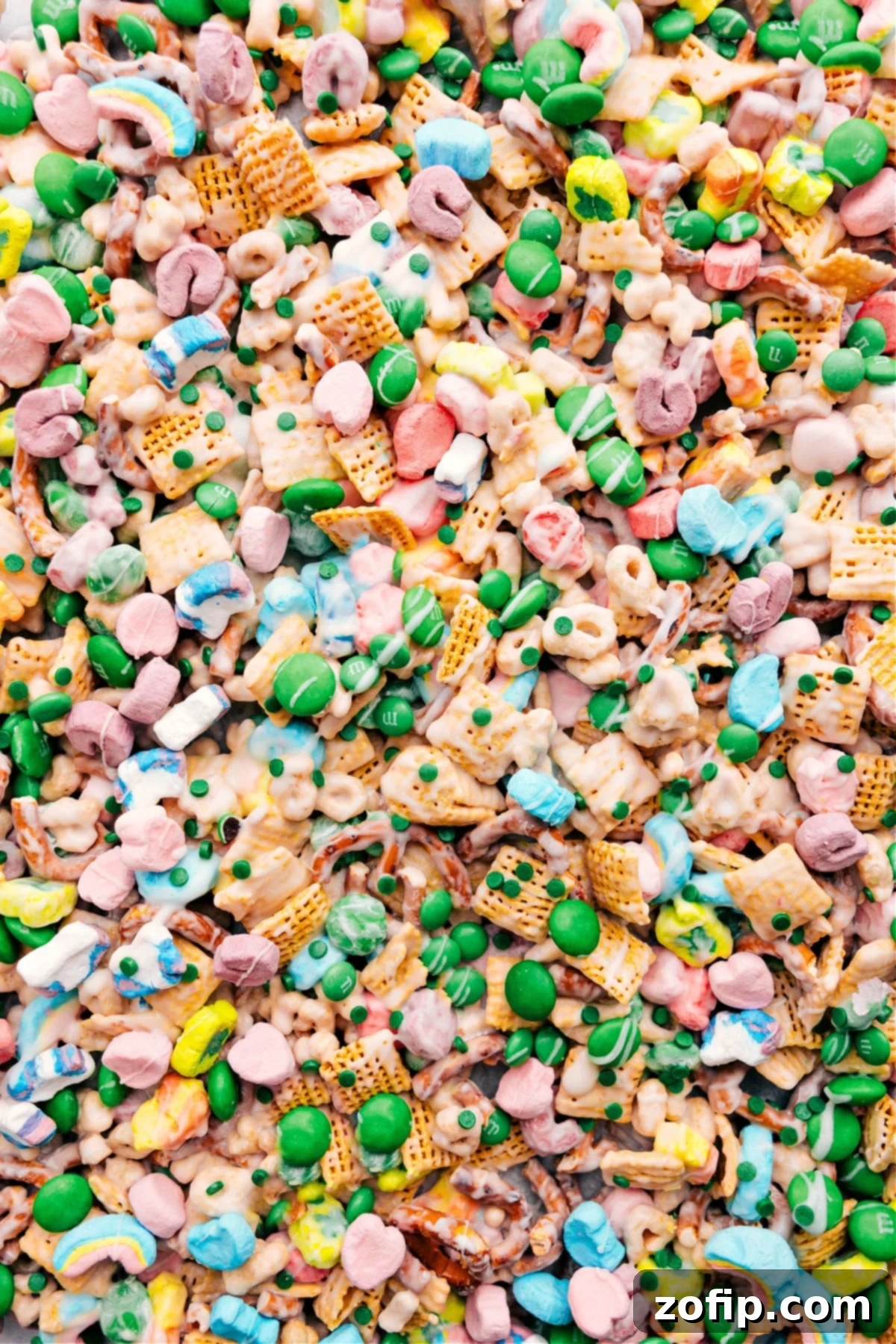 Leprechaun Bait, a delicious St. Patrick's Day treat, is ready to serve and enjoy.