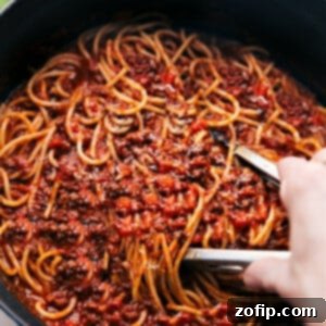 The Ultimate Spaghetti Bolognese 3 Spaghetti Bolognese recipe in the pot.