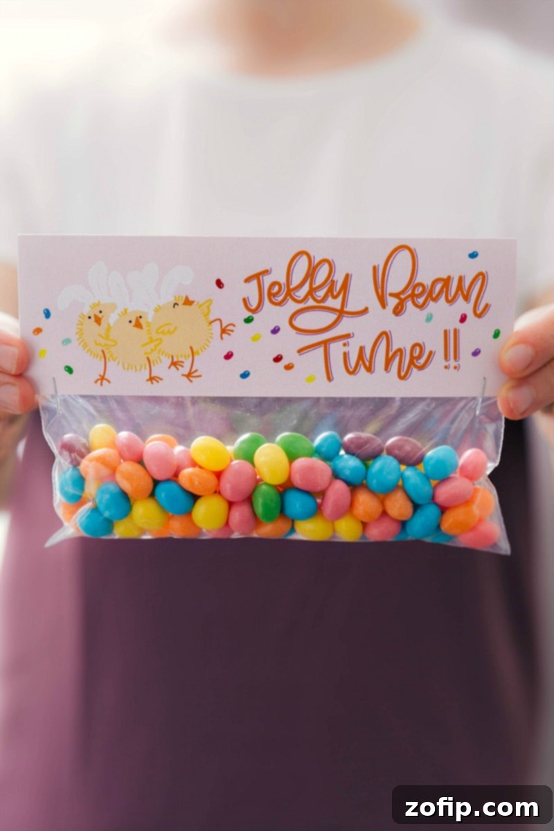 Jelly Bean Time Easter Treat Bags Jelly bean time bag topper