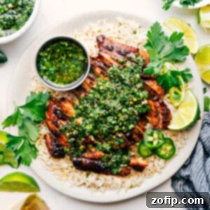 Close-up of Chimichurri Chicken