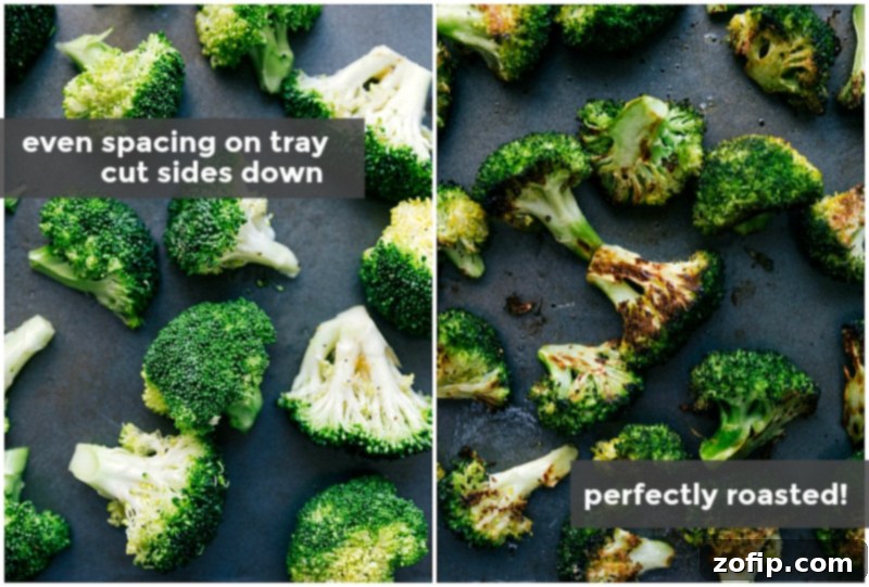 Vegetables arranged on a tray, laid cut side down to ensure perfect cooking.