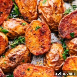 All the roasted potatoes fresh out of the oven ready to be enjoyed.